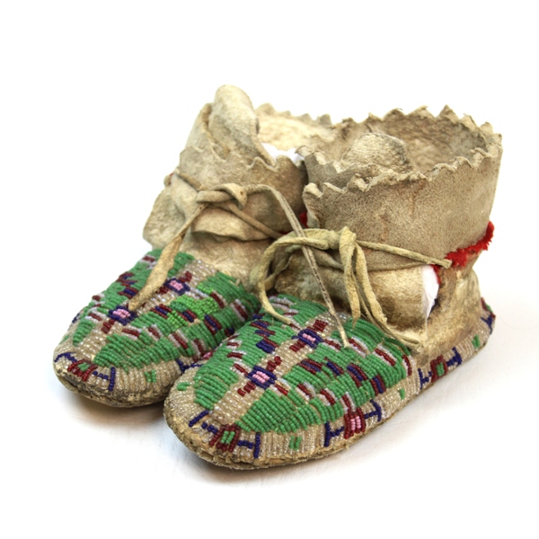 Native American child size beaded moccasins