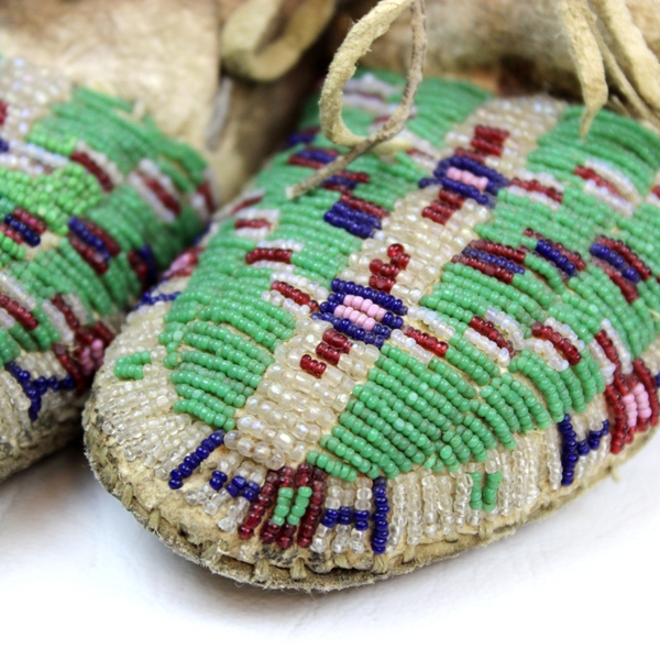 Native American child size beaded moccasins