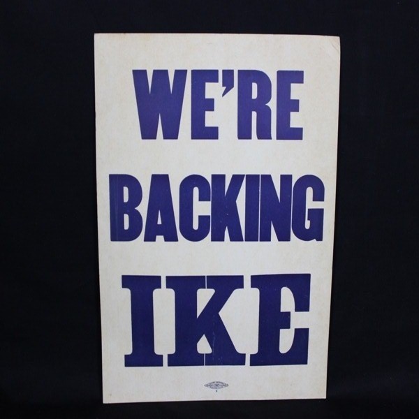 Rally poster - We’re backing Ike - circa 1952 / 1953