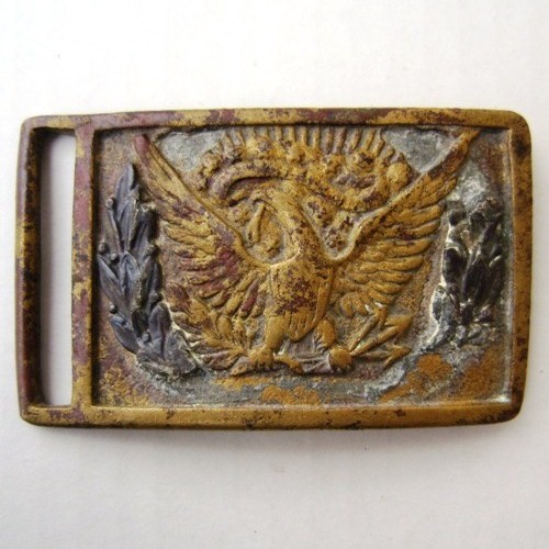 Pattern 1851 officer's eagle sword belt buckle dug out of Glorieta Pass, NM