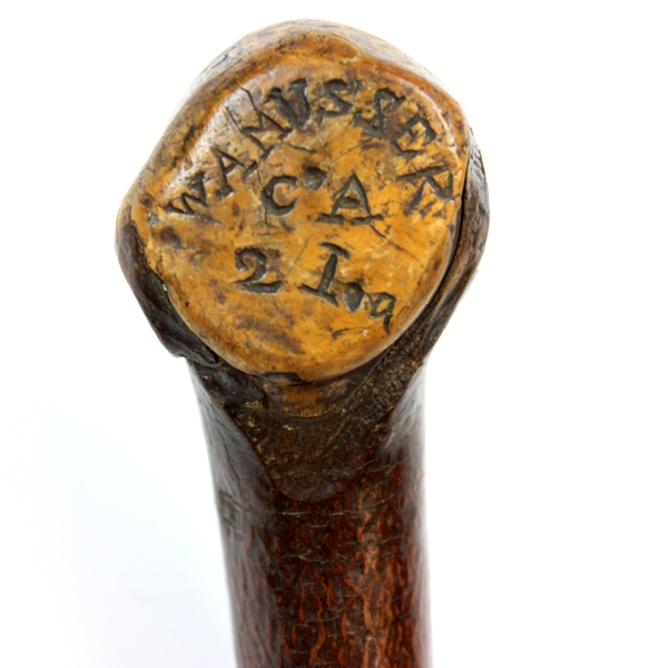 Civil War era hickory wood cane - 2nd Iowa