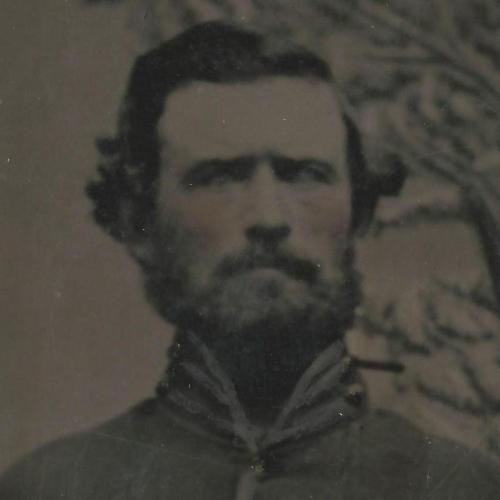 Union federal cavalry enlisted man portrait - tintype full plate