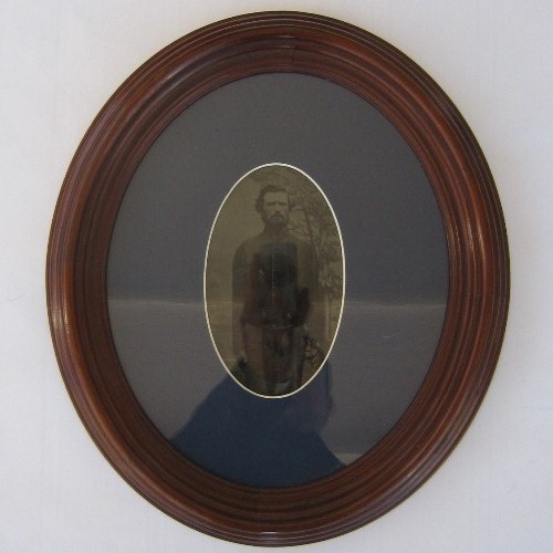 Union federal cavalry enlisted man portrait - tintype full plate