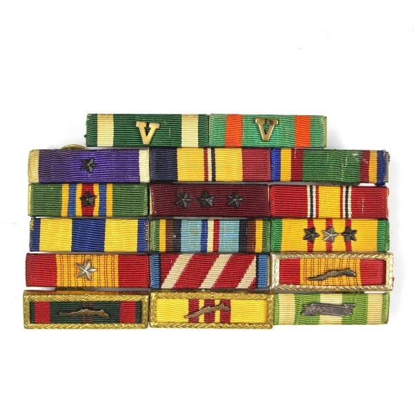 US Navy medal ribbon rack