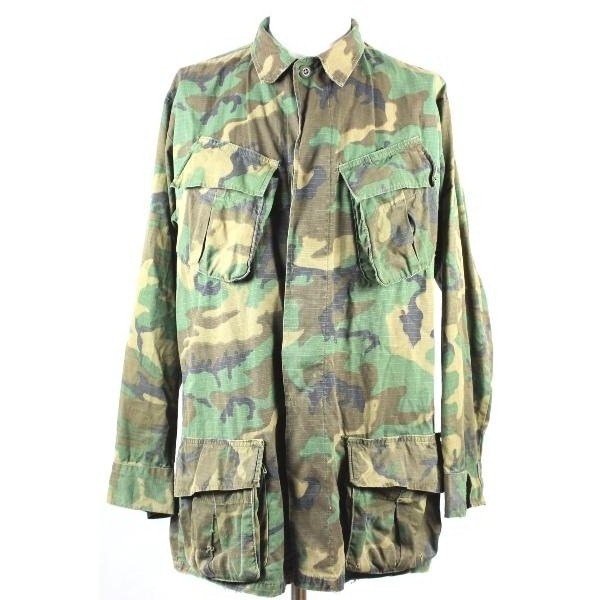 ERDL tropical leaf pattern camouflage combat coat - Med. Long