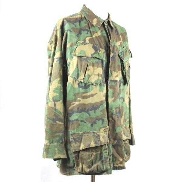 ERDL tropical leaf pattern camouflage combat coat - Med. Long