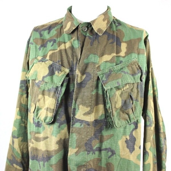 ERDL tropical leaf pattern camouflage combat coat - Med. Long