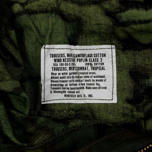 ERDL camouflage jungle fatigue / combat trousers - Regular Small