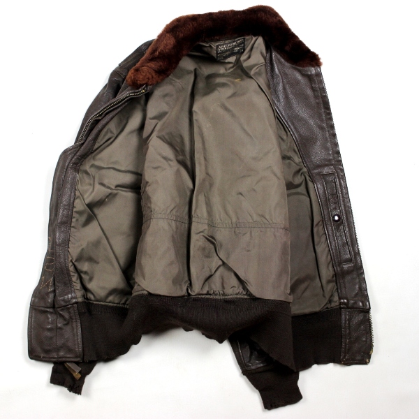 Leather flight jacket type G-1 w/ squadron patch