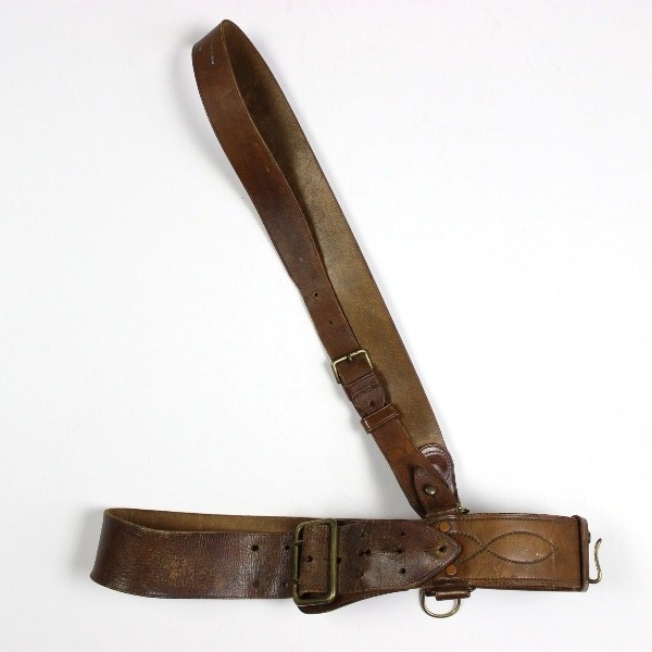 British made Sam Browne officer belt w/ strap