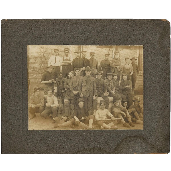 Pre-WWI photograph of an army baseball team