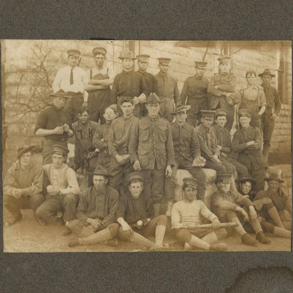 Pre-WWI photograph of an army baseball team