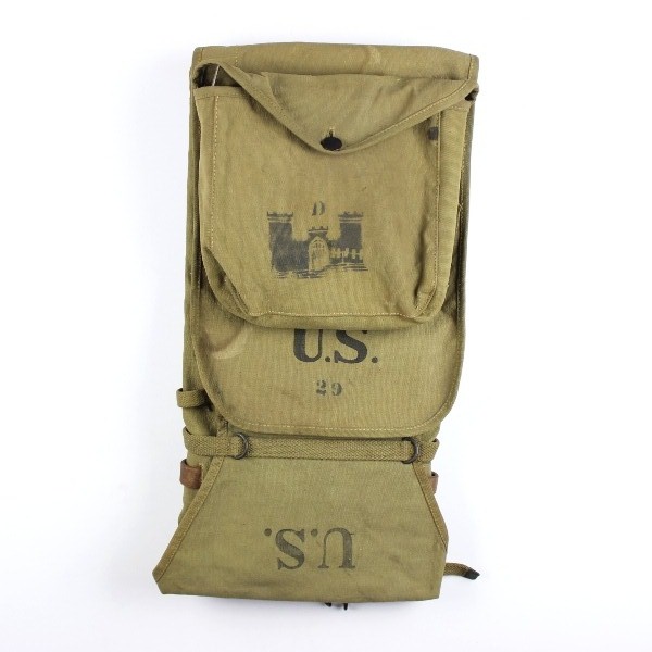 M1910 canvas haversack w/ complete mess kit - R.I.A. 1915