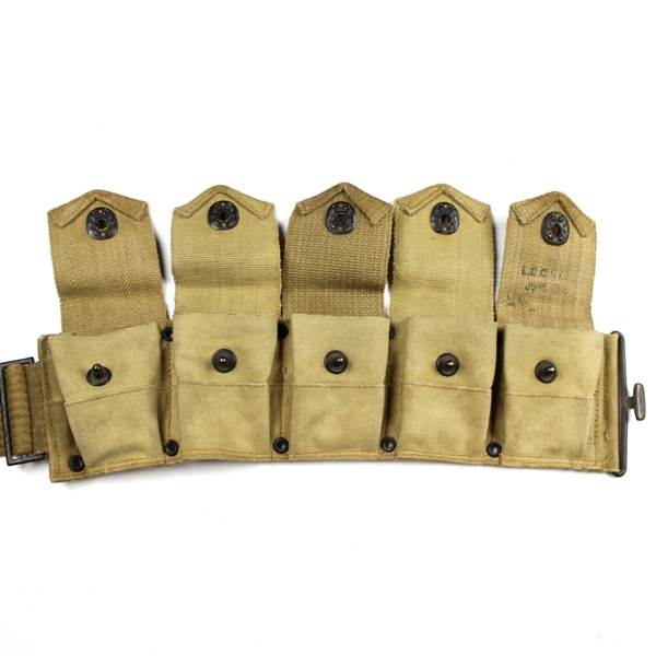 M1910 US Army dismounted rifle cartridge belt - 1917/1918