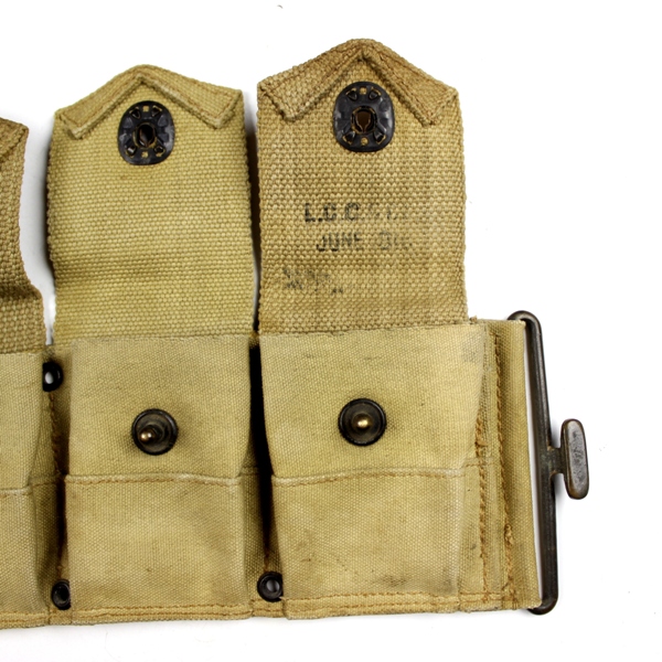 M1910 US Army dismounted rifle cartridge belt - 1917/1918