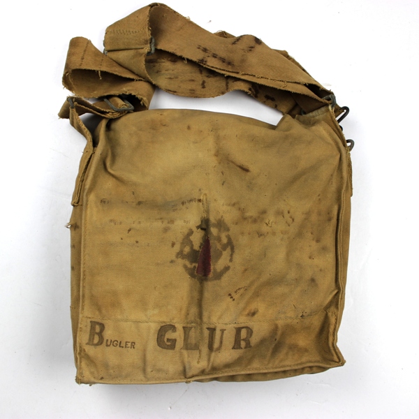 Gasmask w/ carrying bag and bugle lot