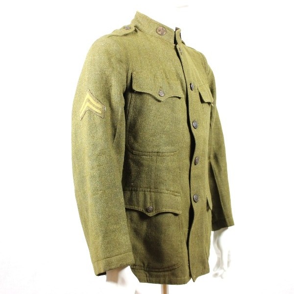 M1917 OD wool service tunic - 89th ID - 341st Artillery Bn - Co C