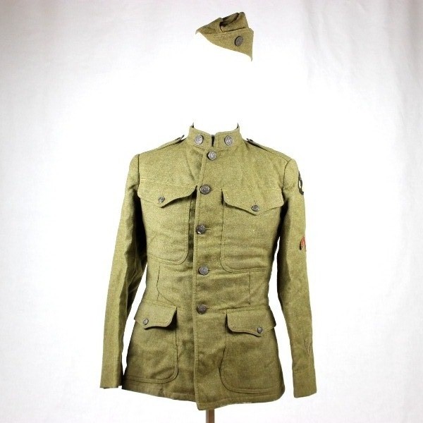 M1912 OD wool service tunic w/ cap - Signal Corps - 89th ID