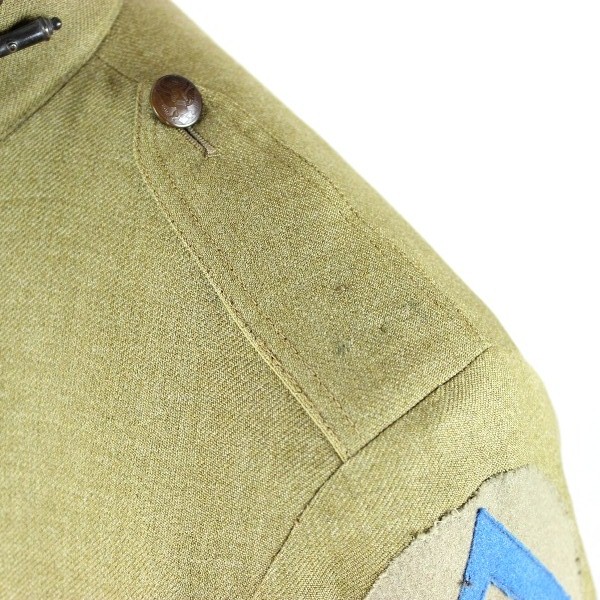 Custom tailored artillery officer OD wool tunic