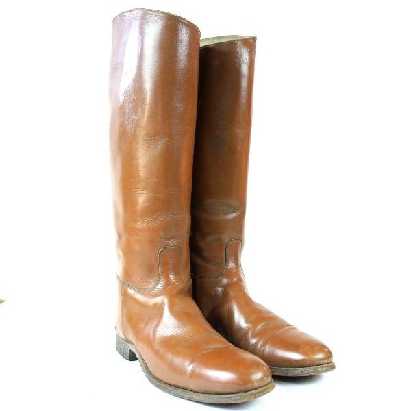 Officers russet leather cavalry riding boots