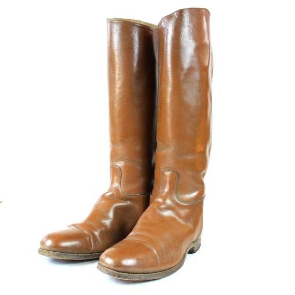 Officers russet leather cavalry riding boots