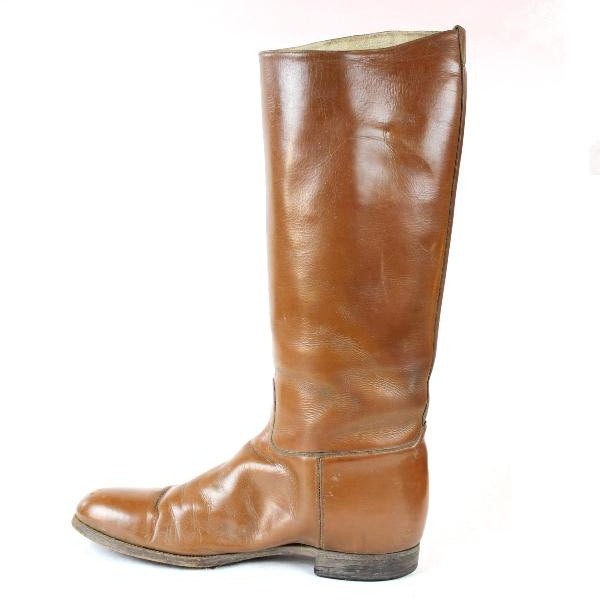 Officers russet leather cavalry riding boots