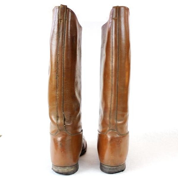 Officers russet leather cavalry riding boots