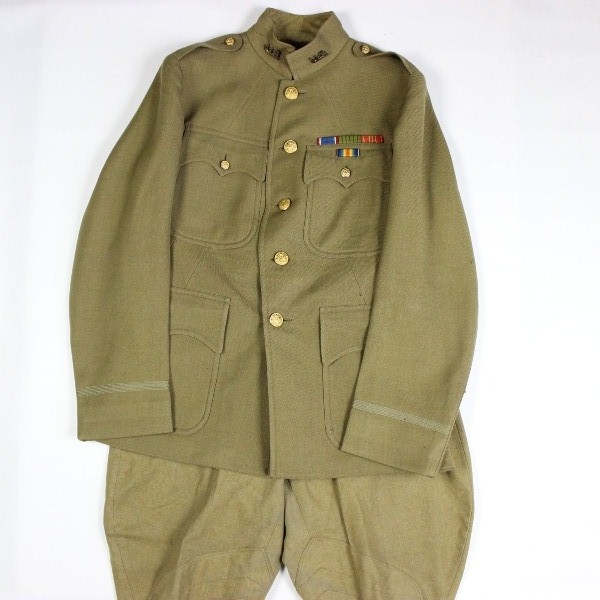 1920 OD wool officer tunic and breeches - Ided