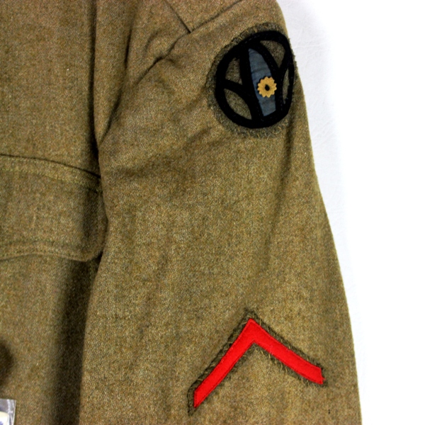M1917 OD Wool service tunic - 353rd Infantry - 89th ID