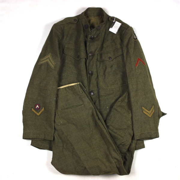 M1917 OD Wool service tunic - 355th Infantry - 89th ID