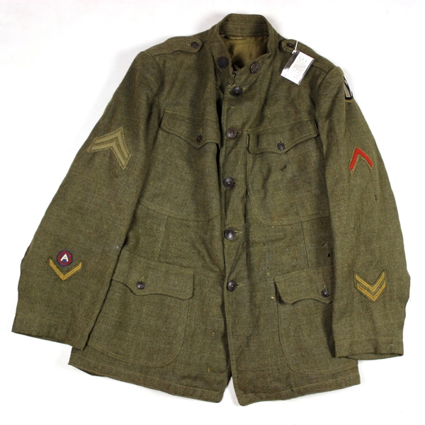 M1917 OD Wool service tunic - 355th Infantry - 89th ID