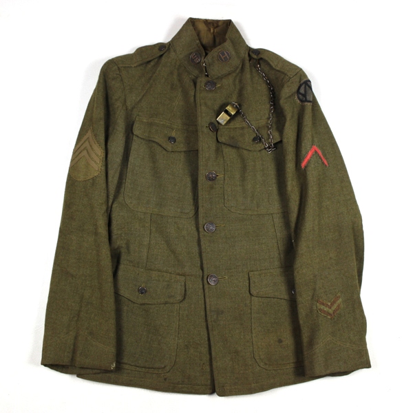 M1917 OD Wool service tunic  - 89th ID / Headquarters