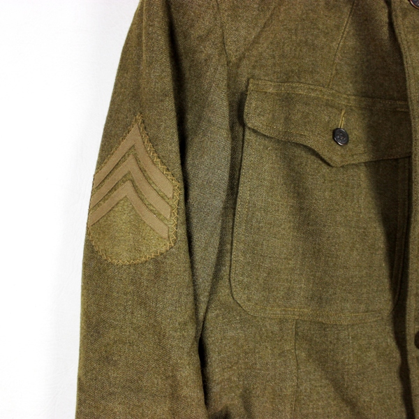 M1917 OD Wool service tunic  - 89th ID / Headquarters