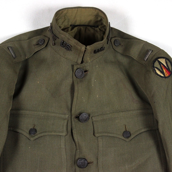 Officers OD Wool service tunic - 340th MG Bn - 89th ID