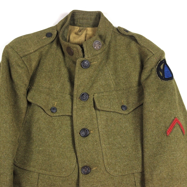 M1917 OD Wool service tunic - 177th Engineers - 89th ID