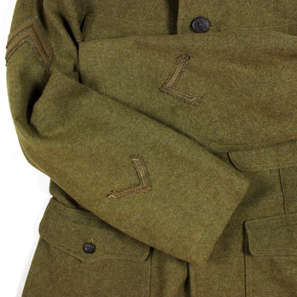 M1917 OD Wool service tunic - Artillery - 89th ID