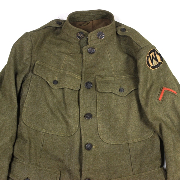 M1917 OD Wool service tunic  - 89th ID early variant
