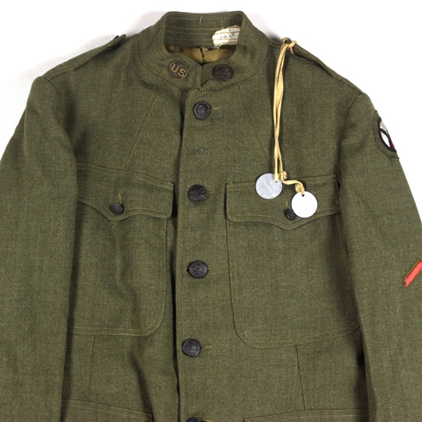 M1917 OD Wool service uniform - 341st FA Bn - 89th ID