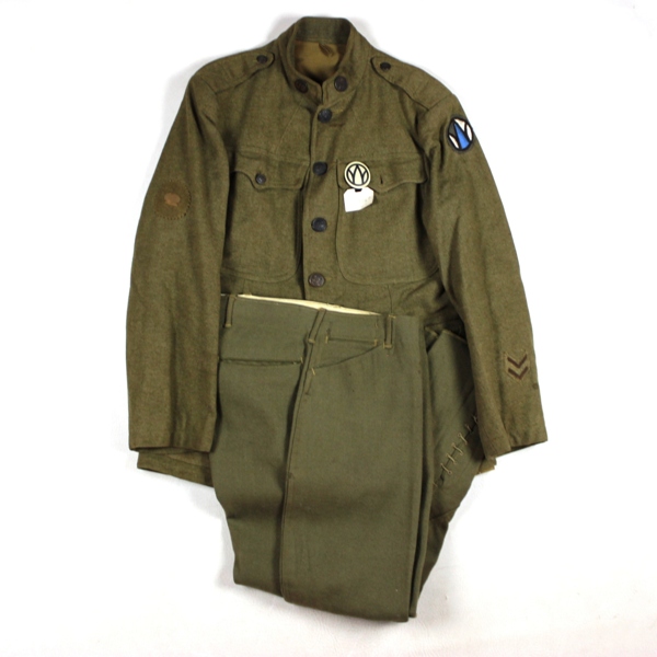 M1917 OD Wool service uniform - 356th Infantry - 89th ID