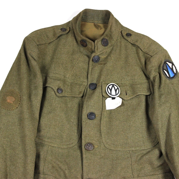 M1917 OD Wool service uniform - 356th Infantry - 89th ID