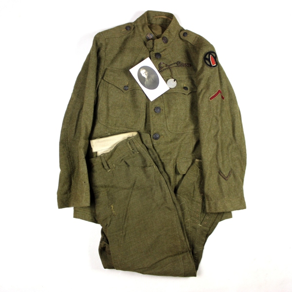 M1917 OD Wool service tunic - 314th Engineers - 89th ID