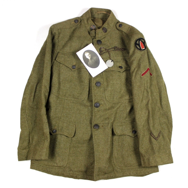 M1917 OD Wool service tunic - 314th Engineers - 89th ID