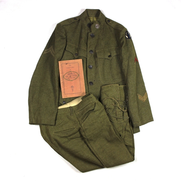 M1917 OD Wool service uniform - 356th Infantry - 89th ID