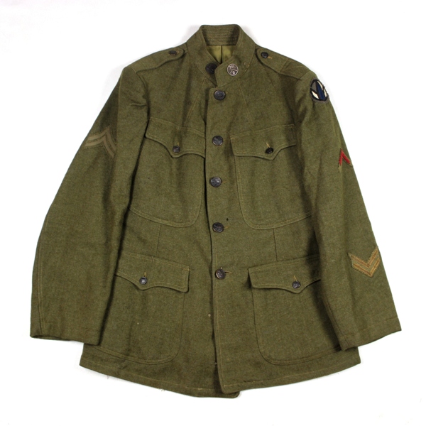 M1917 OD Wool service uniform - 356th Infantry - 89th ID