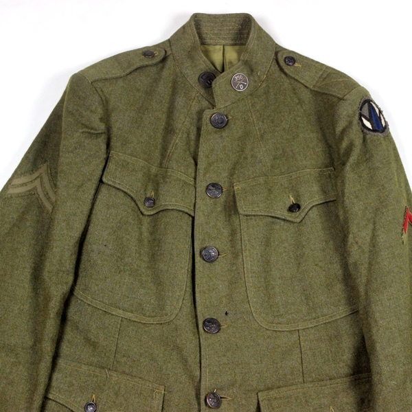 M1917 OD Wool service uniform - 356th Infantry - 89th ID