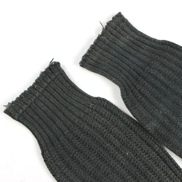 RAF blue & white wool knit leg warmers