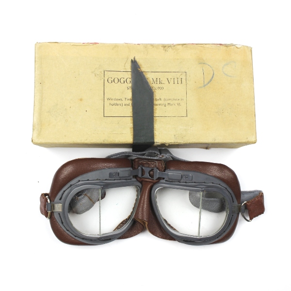 RAF MK VIII flight goggles w/ box 