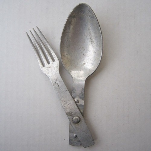 German WW2 folding field Cutlery set