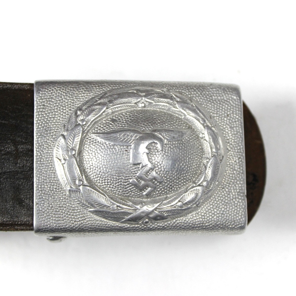 Luftwaffe EM NCO belt buckle w/ leather belt