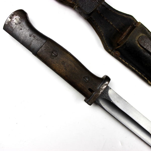 Mauser K98 bayonet w/ scabbard and leather frog